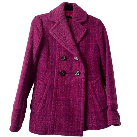 Marc By Marc Jacobs Double Breasted Wool Blend Pea Coat Winter Jacket size XS - Picture 1 of 11